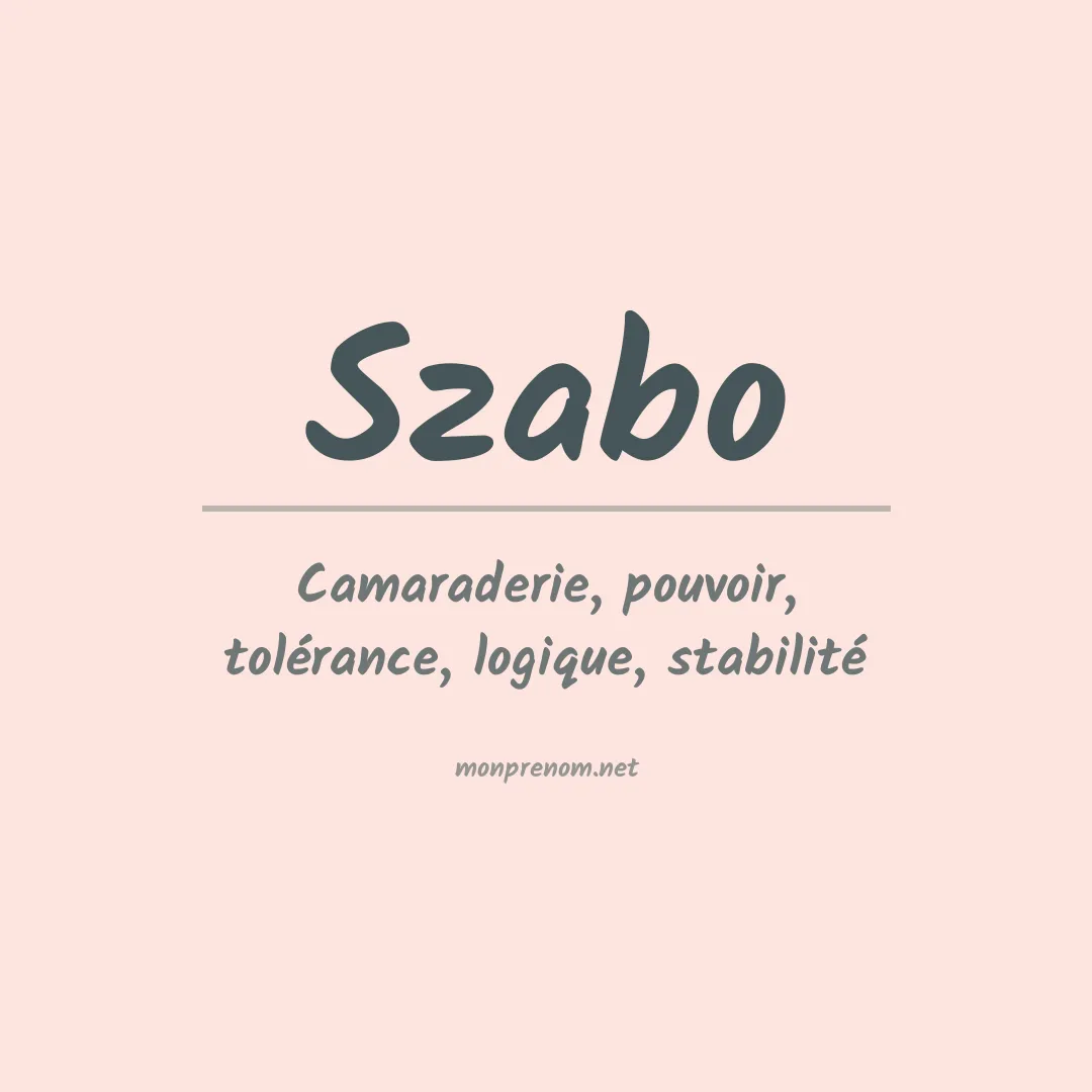 Prénom Szabo