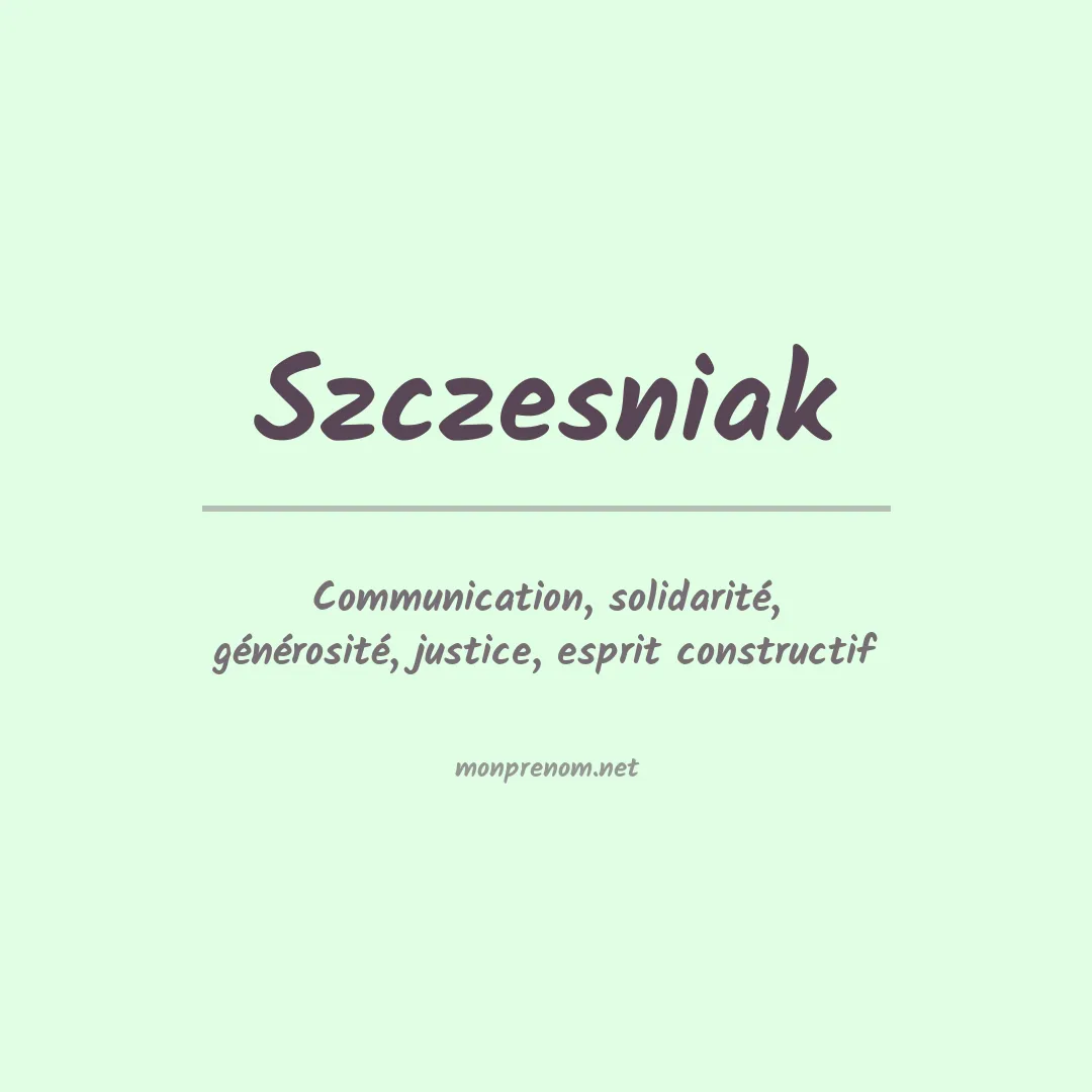 Prénom Szczesniak