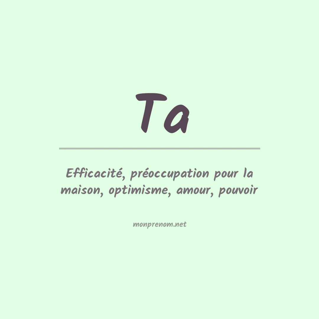 Prénom Ta