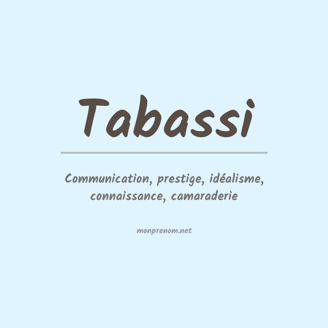 Signification du prénom Tabassi