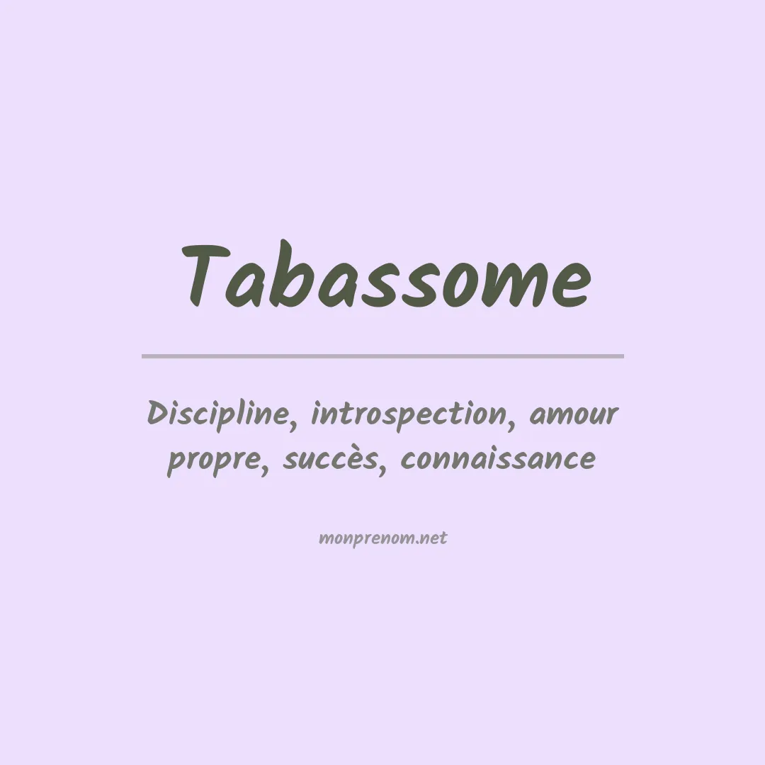 Signification du prénom Tabassome