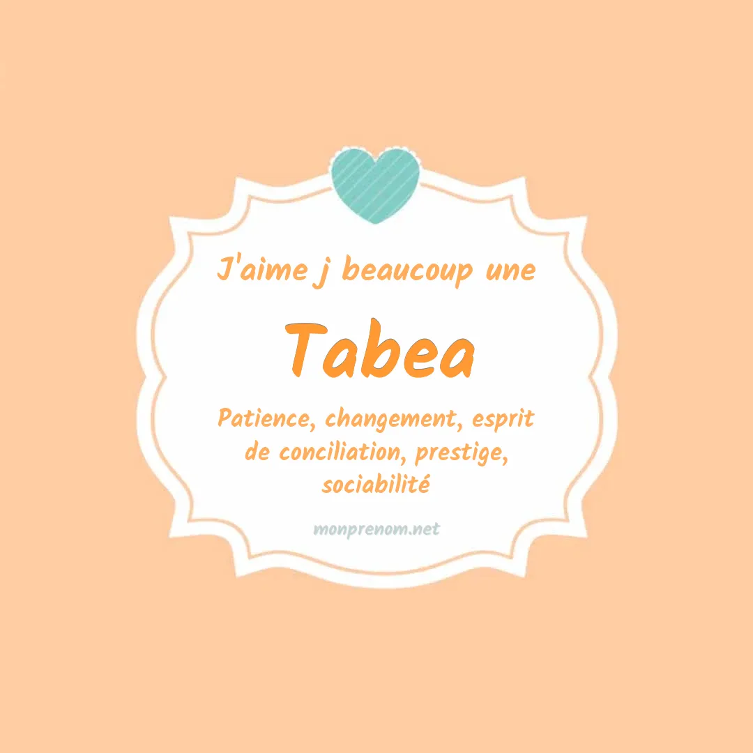 J'aime beaucoup Tabea