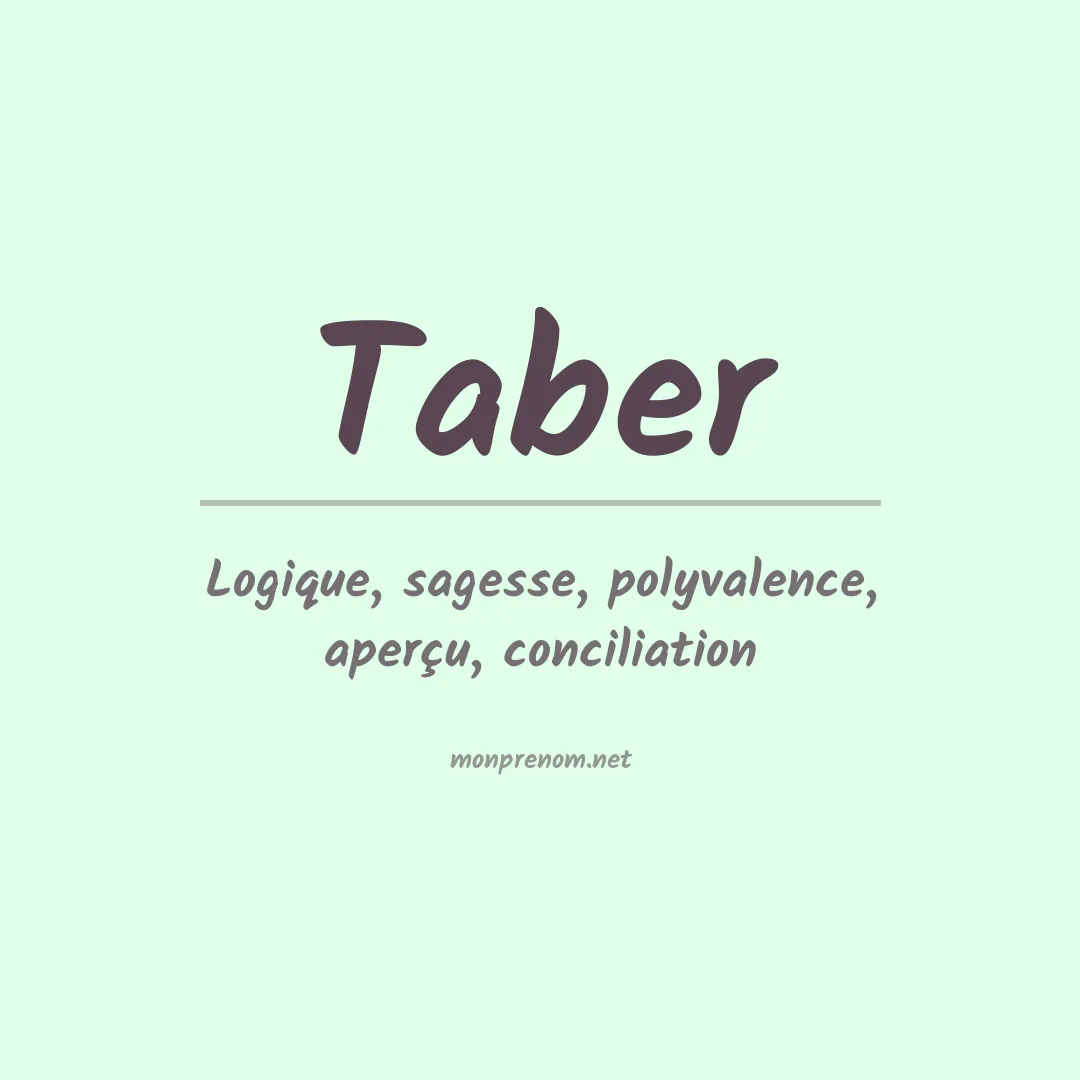 Signification du prénom Taber