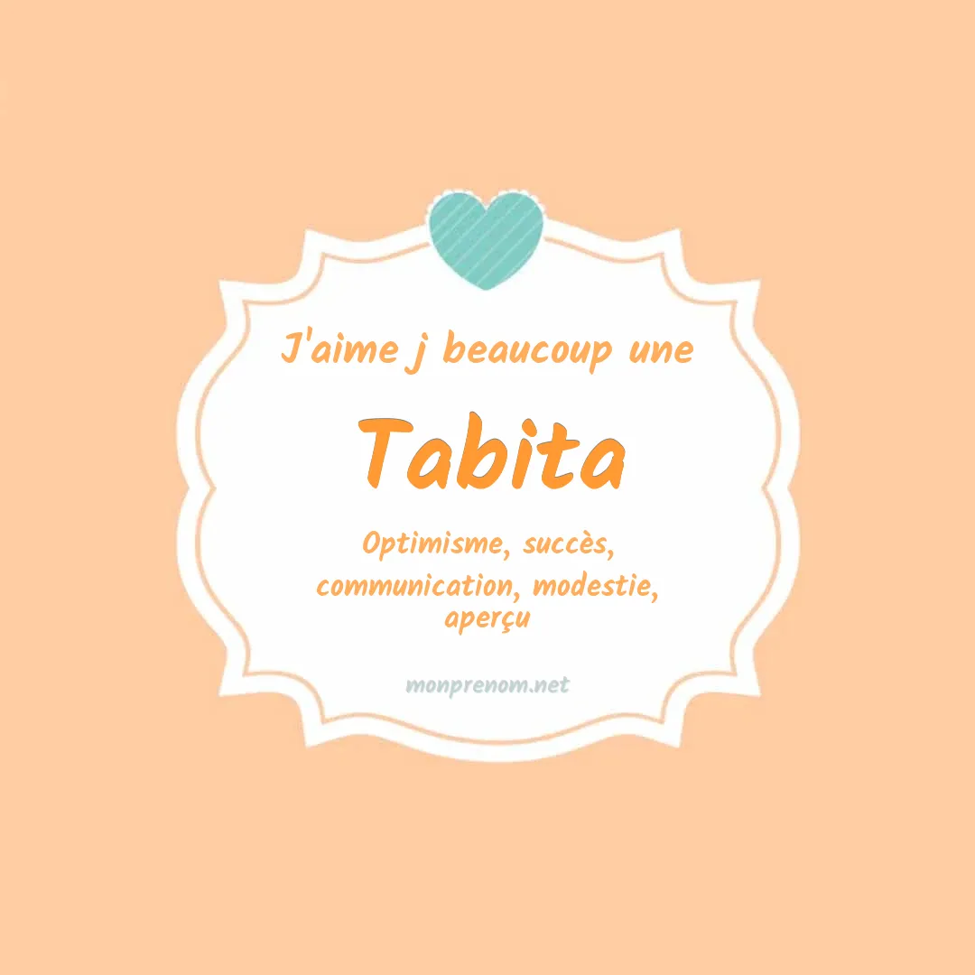 J'aime beaucoup Tabita