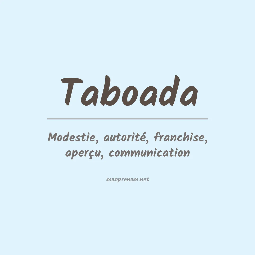 Prénom Taboada