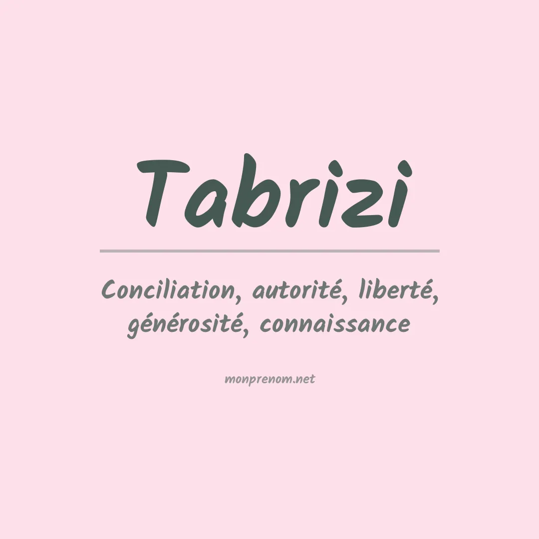Prénom Tabrizi