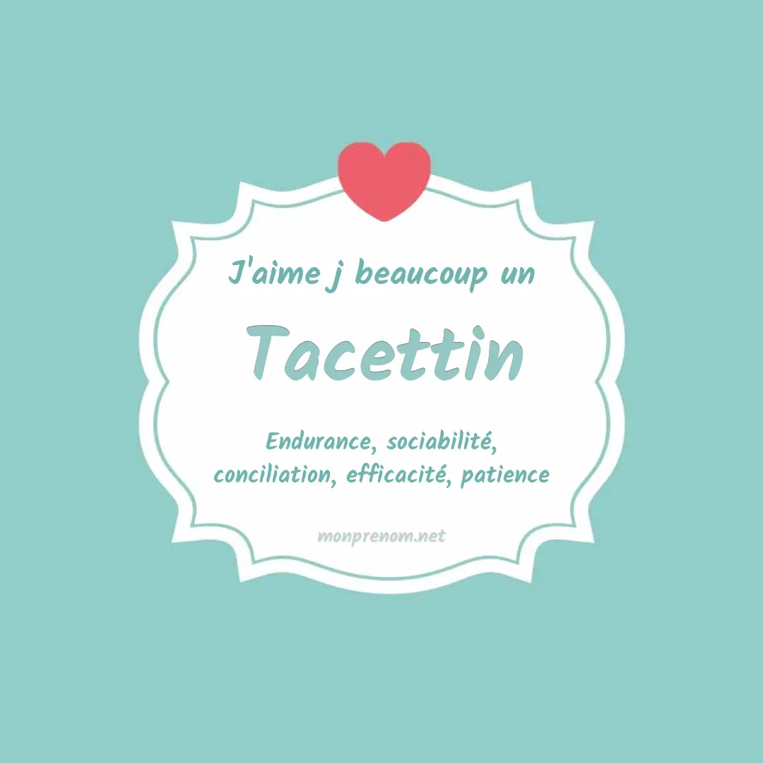 J'aime beaucoup Tacettin