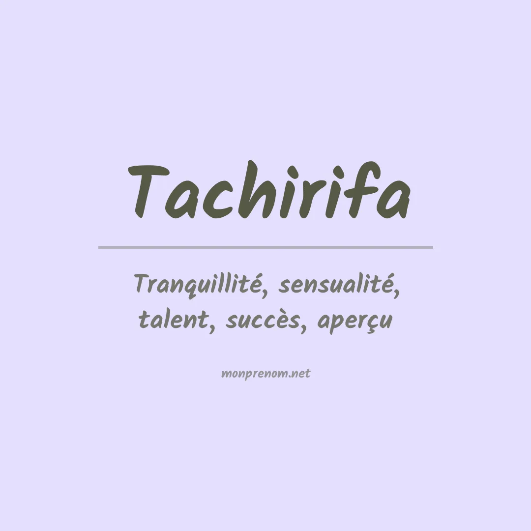Prénom Tachirifa
