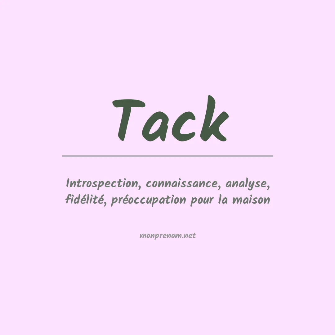 Prénom Tack