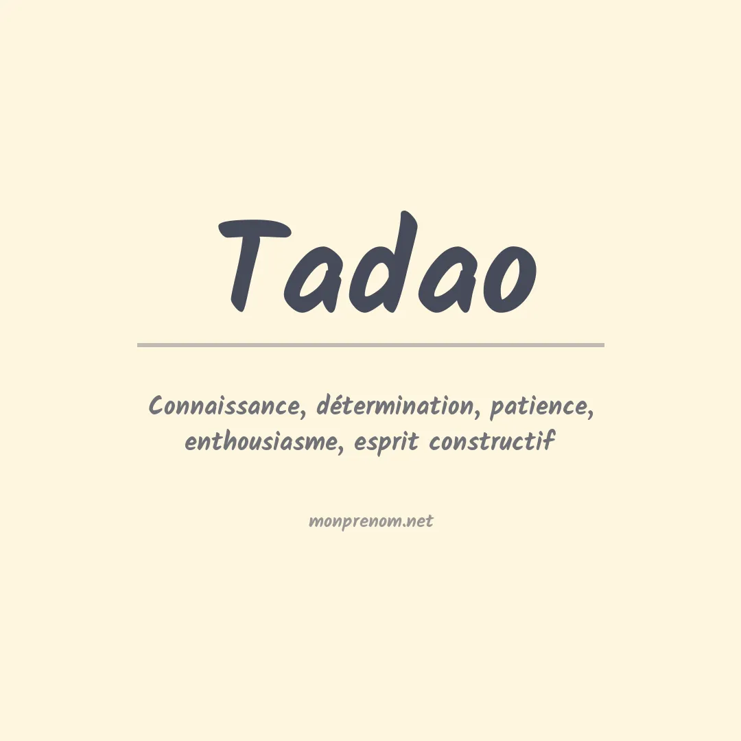 Prénom Tadao
