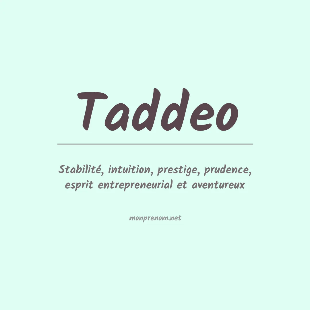 Prénom Taddeo
