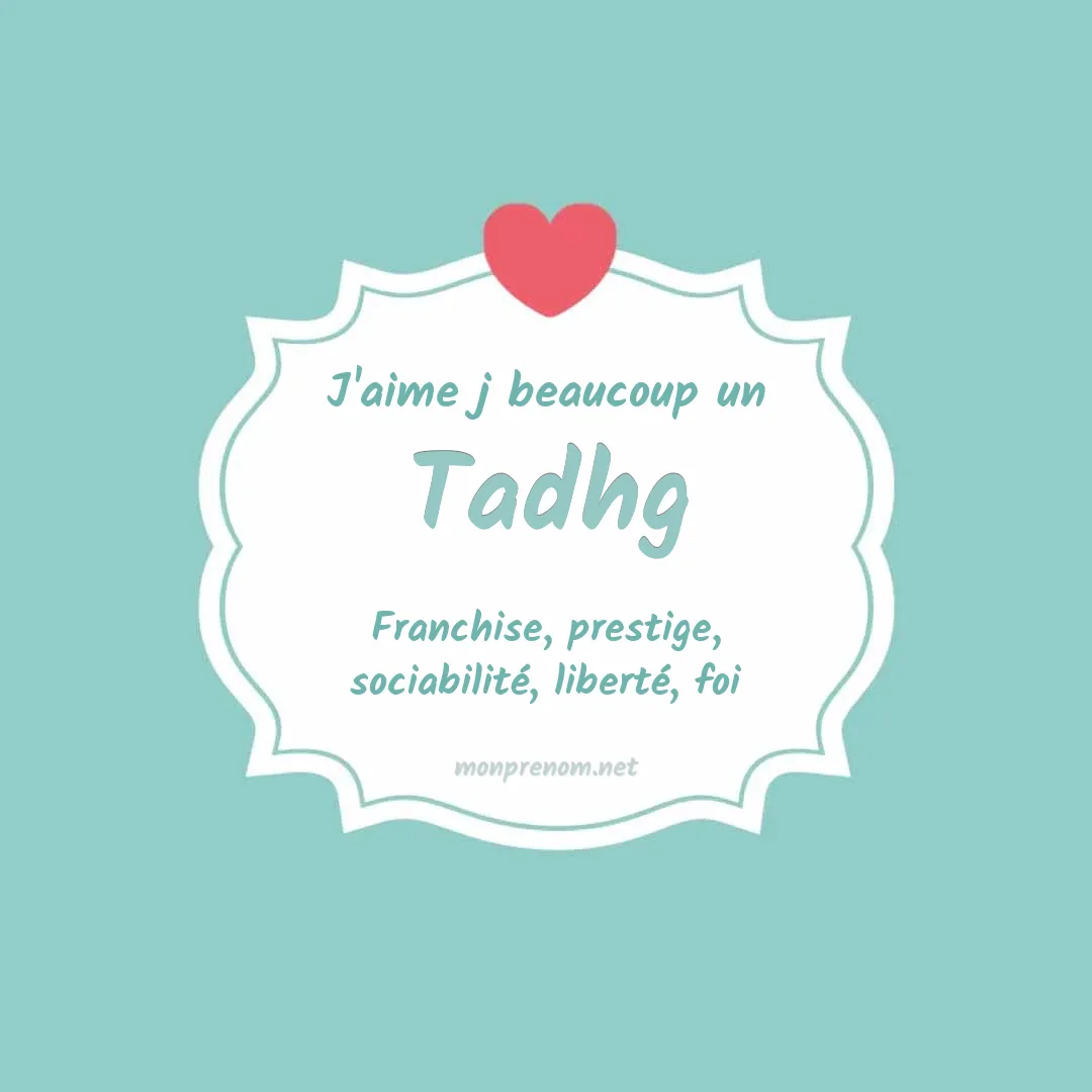 J'aime beaucoup Tadhg