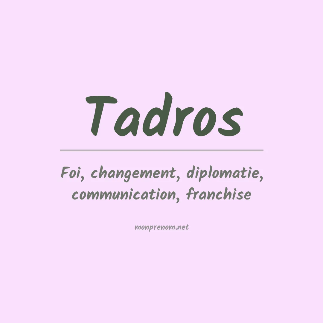 Prénom Tadros