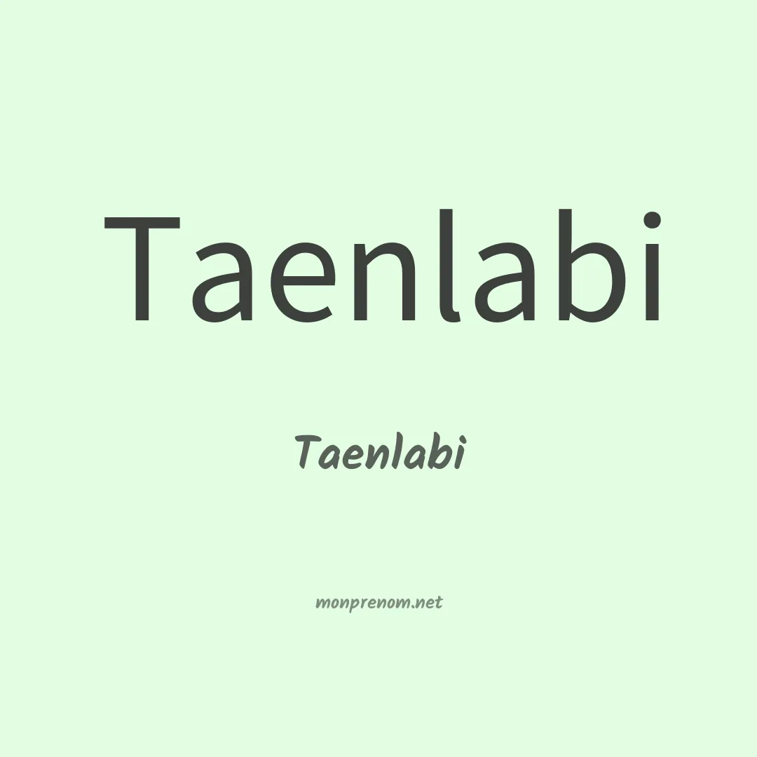 Taenlabi en chinois