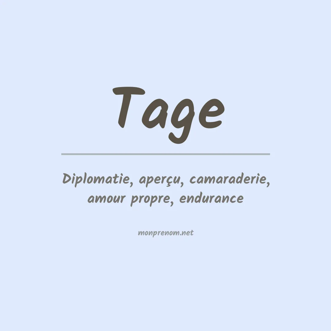 Signification du prénom Tage