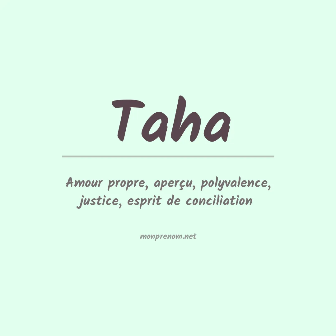 Prénom Taha