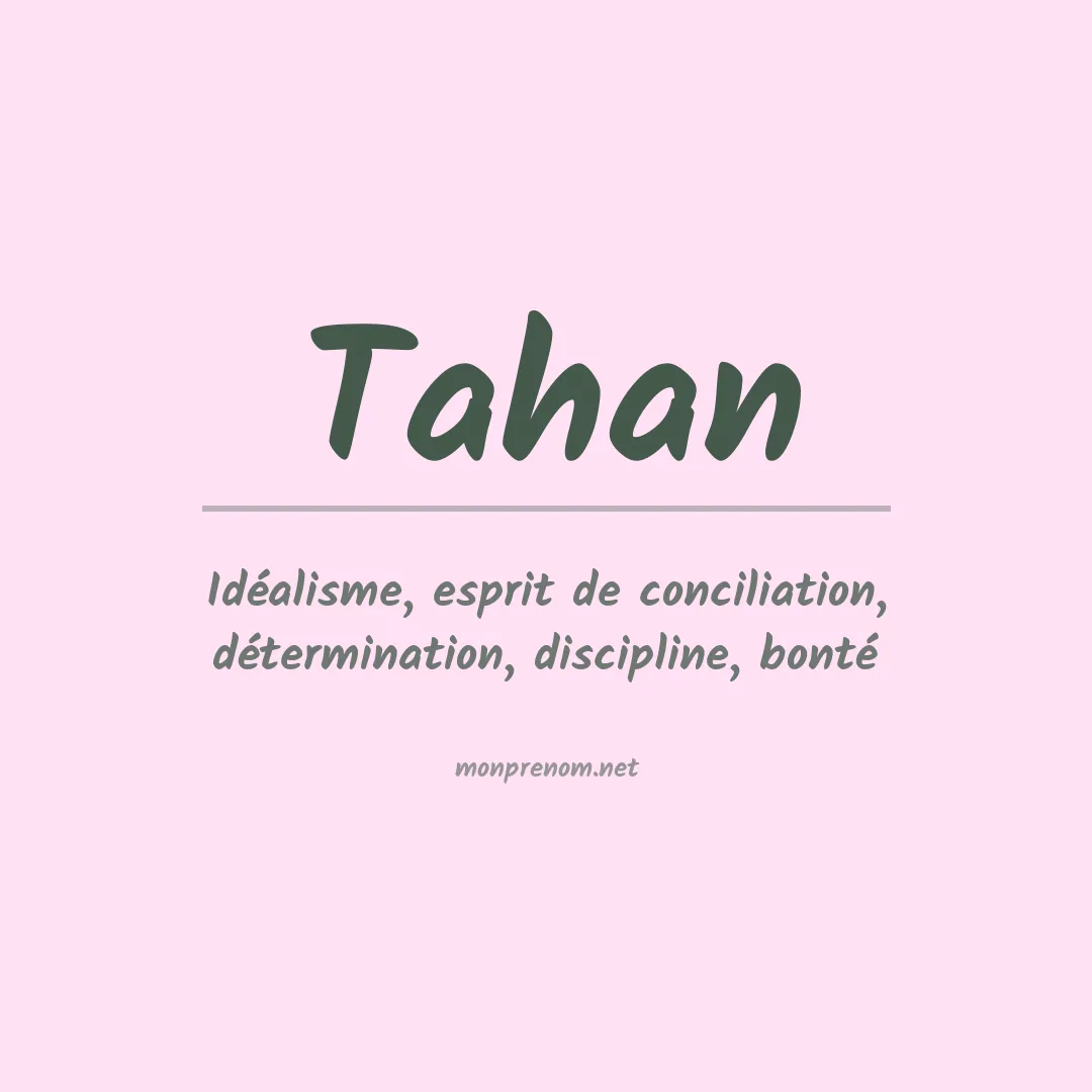 Prénom Tahan