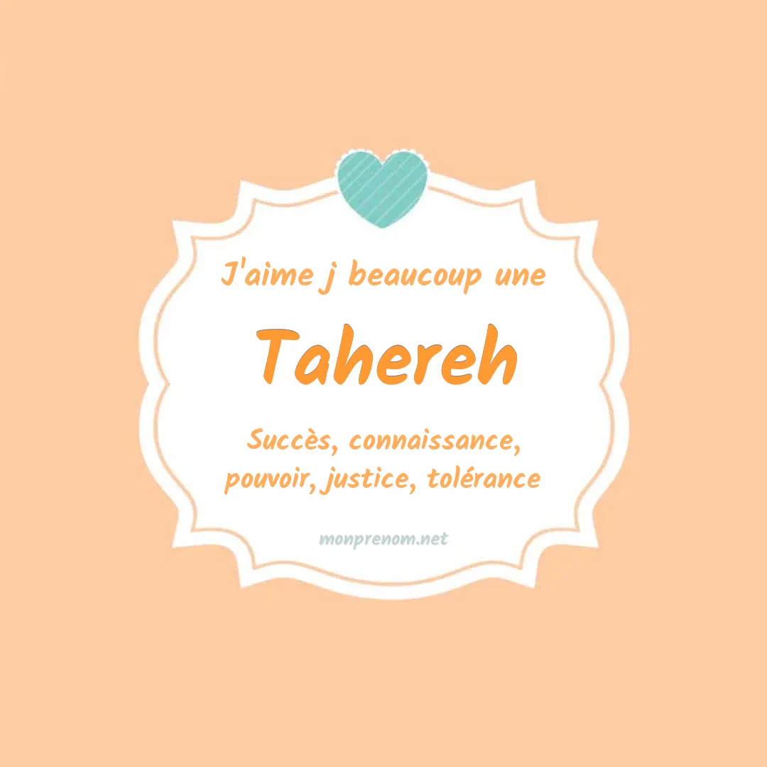 J'aime beaucoup Tahereh
