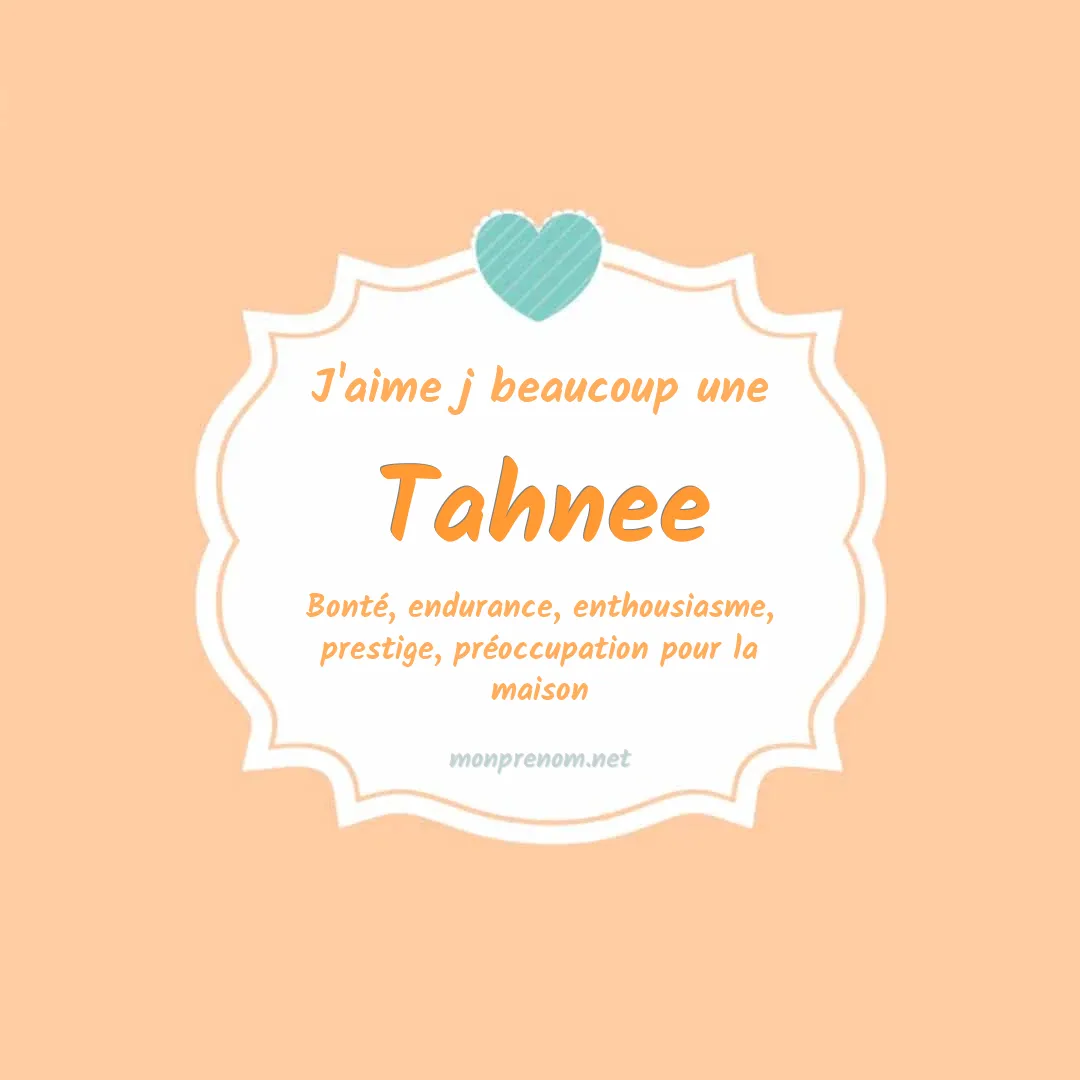 J'aime beaucoup Tahnee
