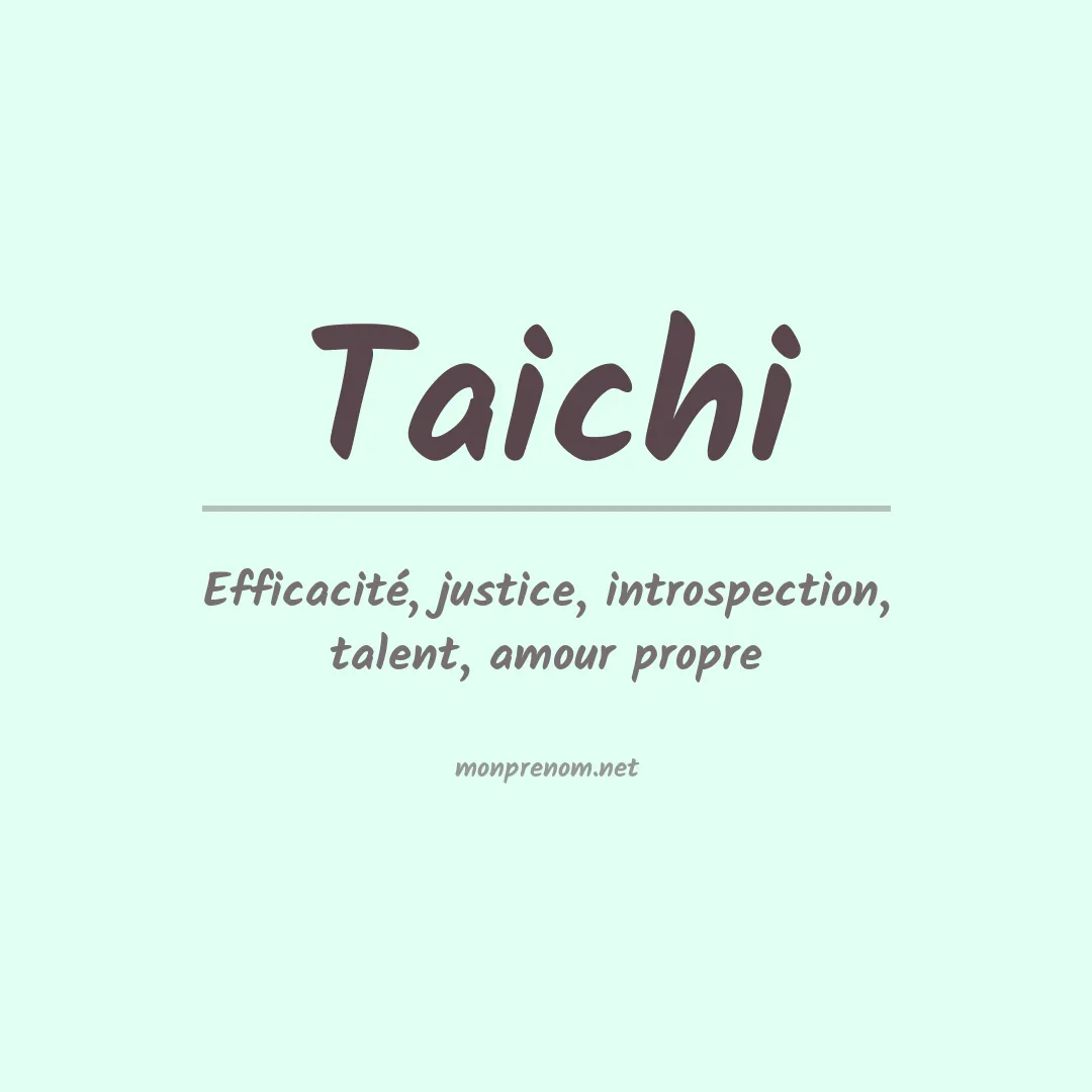 Signification du prénom Taichi