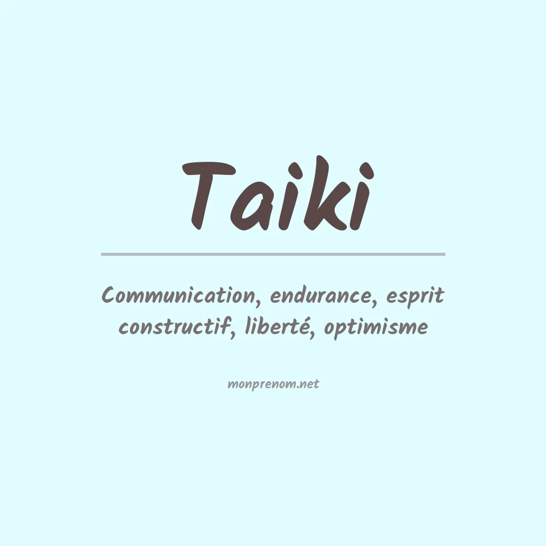 Prénom Taiki
