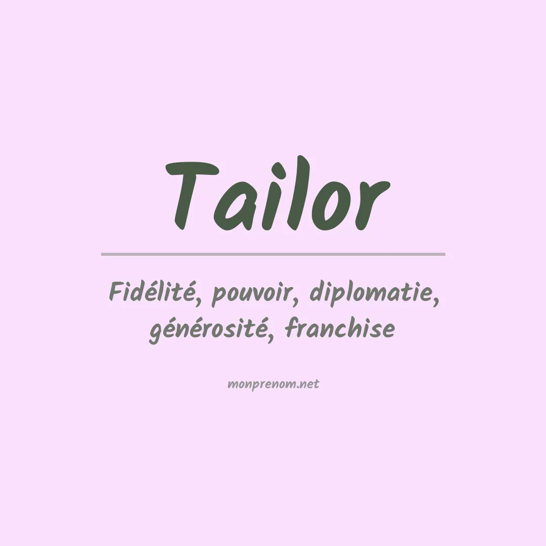 Prénom Tailor