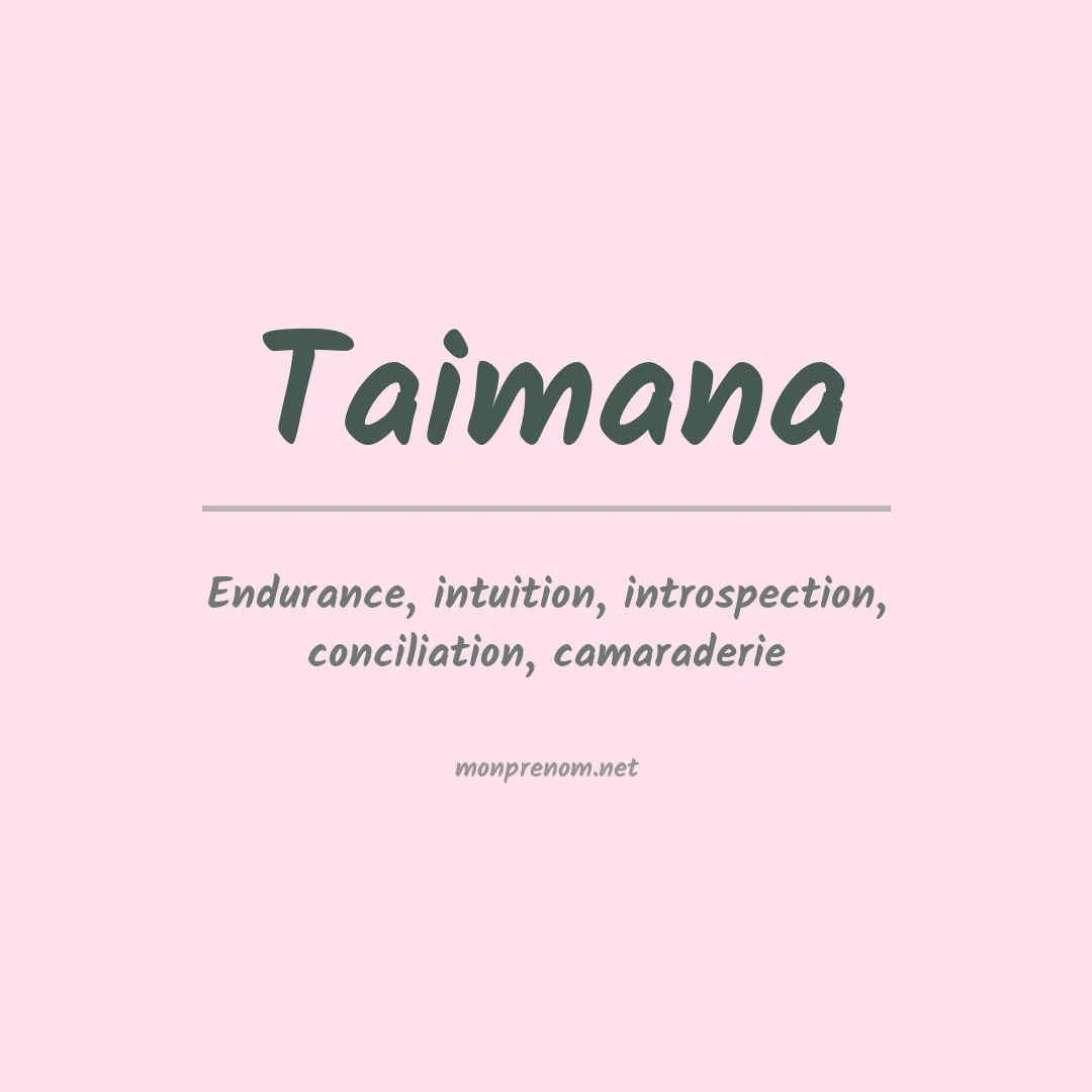 Prénom Taimana