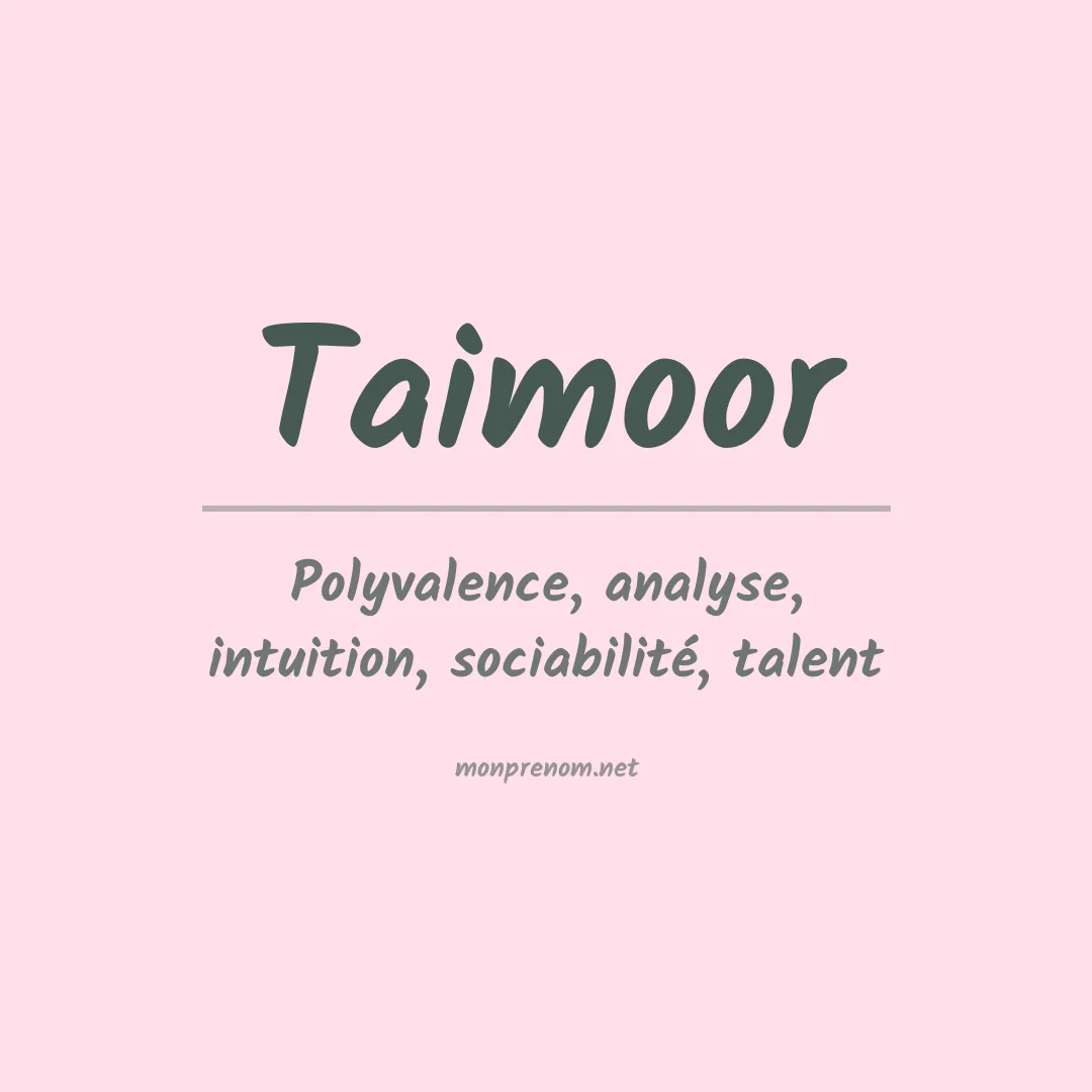 Prénom Taimoor