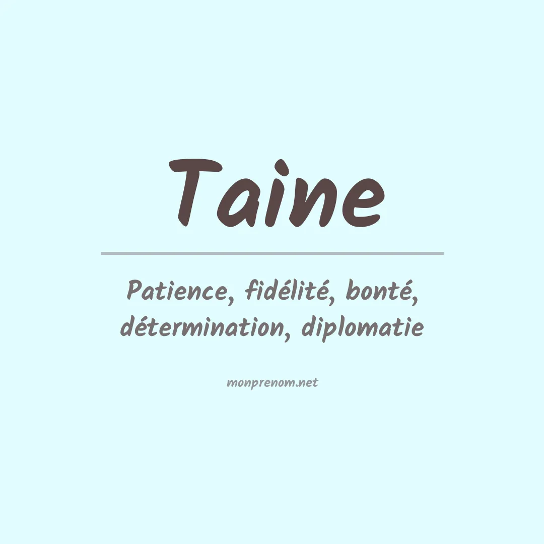 Prénom Taine