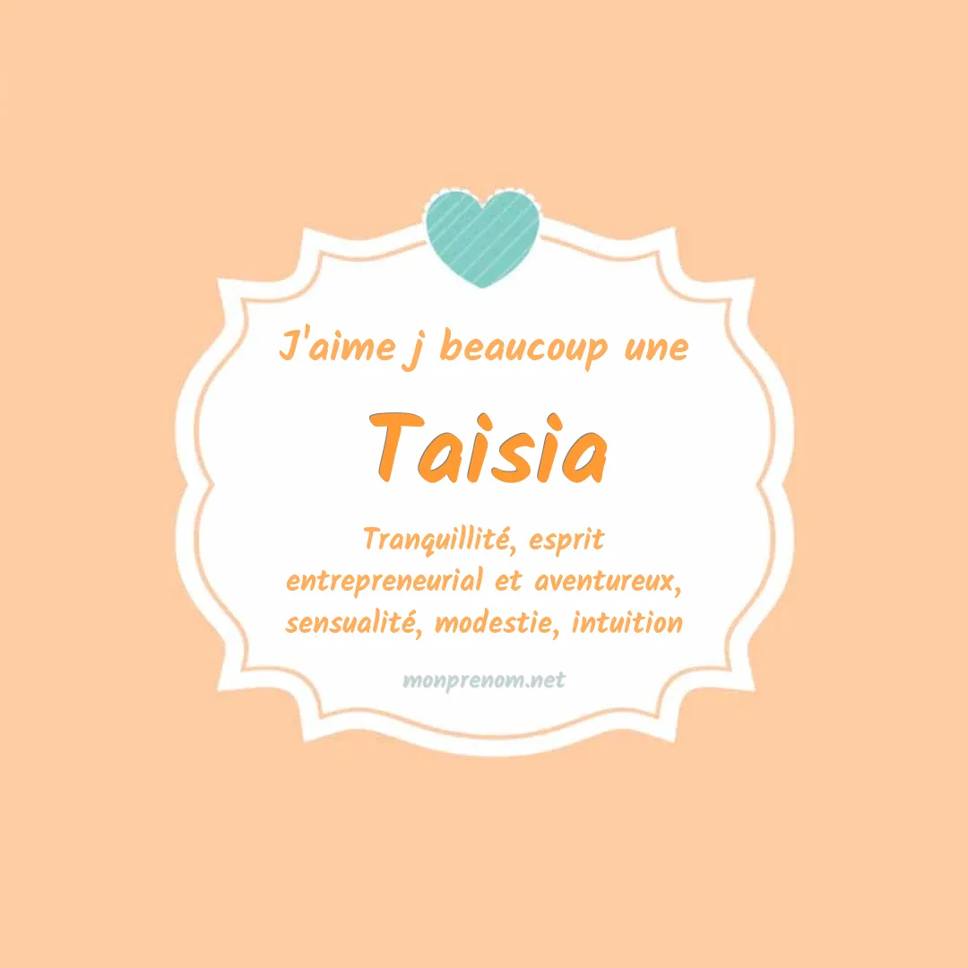 J'aime beaucoup Taisia