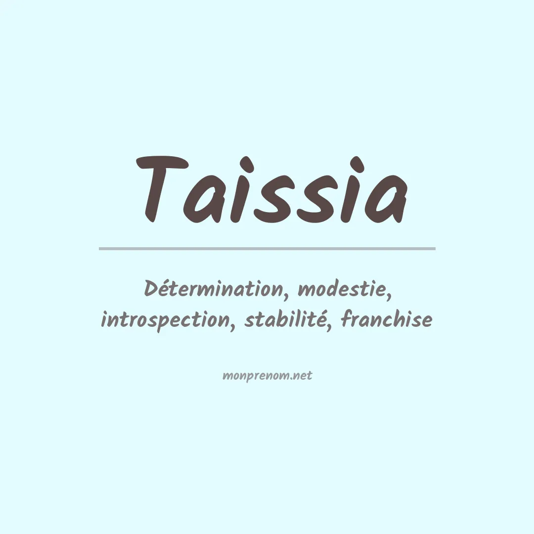 Signification du prénom Taissia