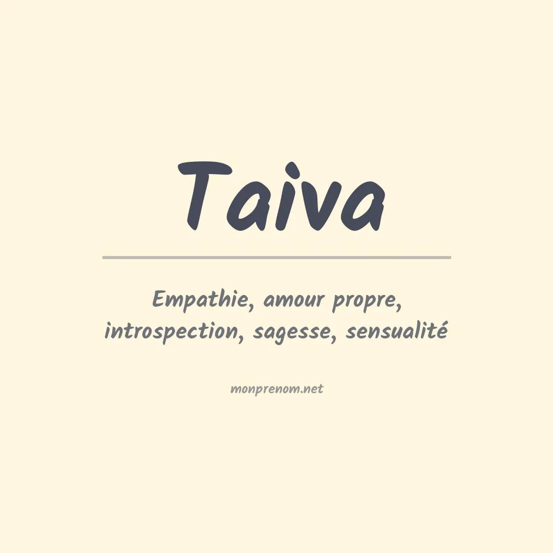 Signification du prénom Taiva