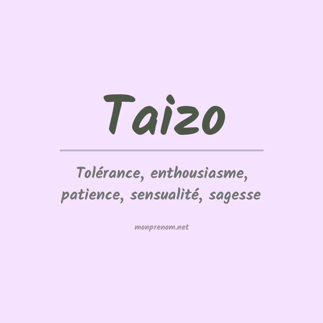 Prénom Taizo