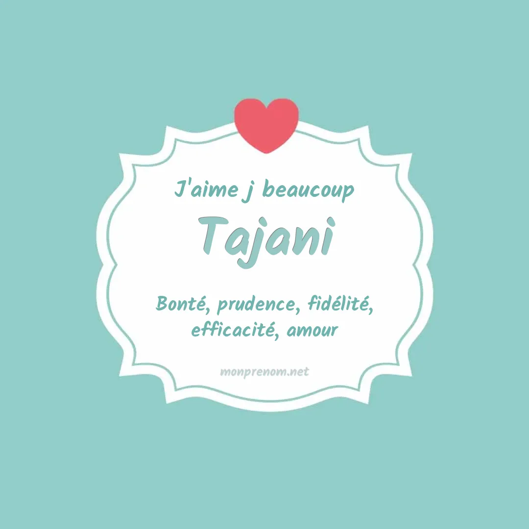 J'aime beaucoup Tajani