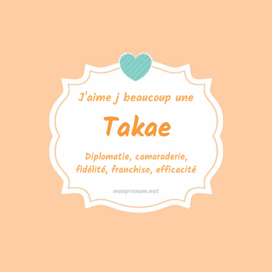 J'aime beaucoup Takae