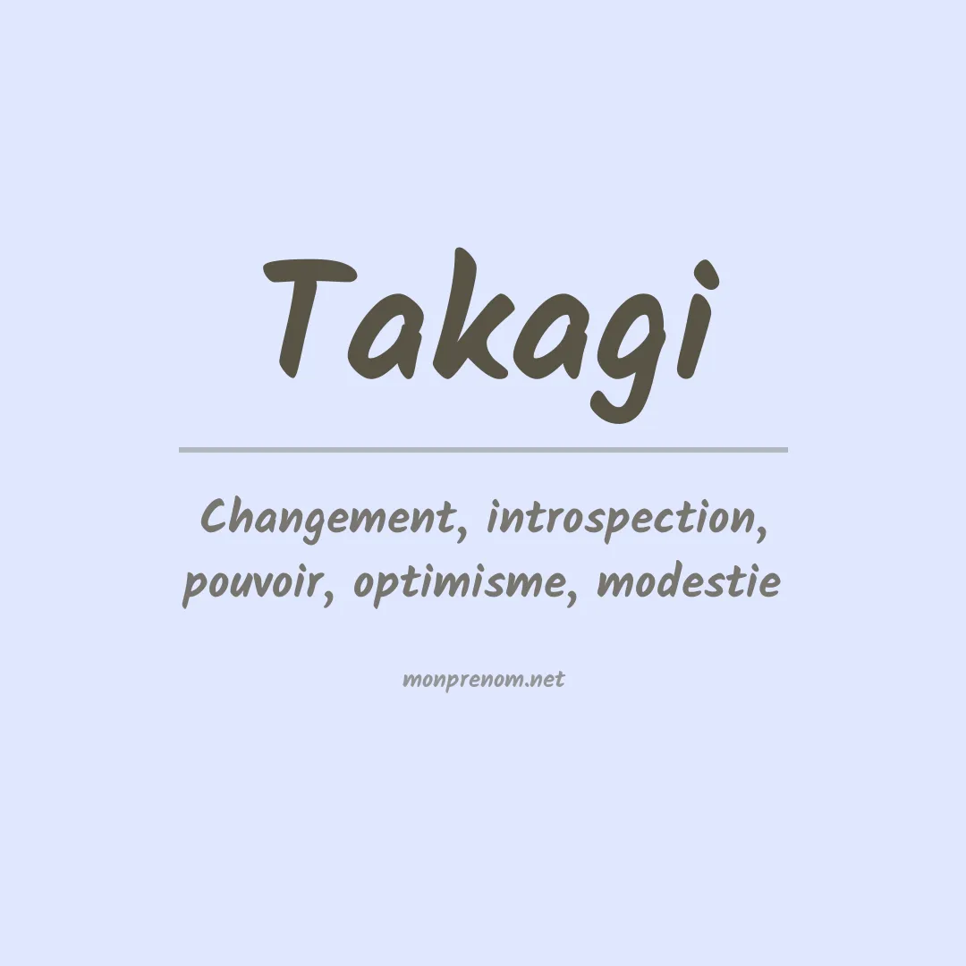 Prénom Takagi