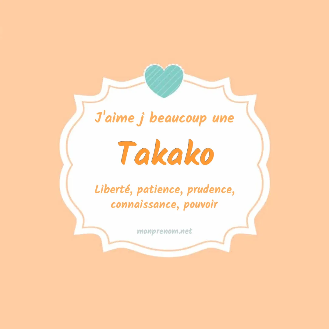 J'aime beaucoup Takako