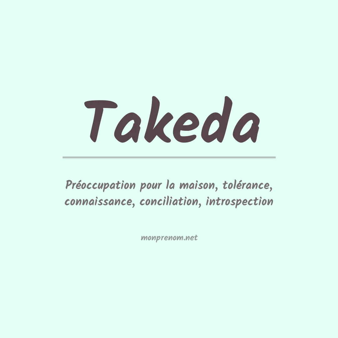 Prénom Takeda