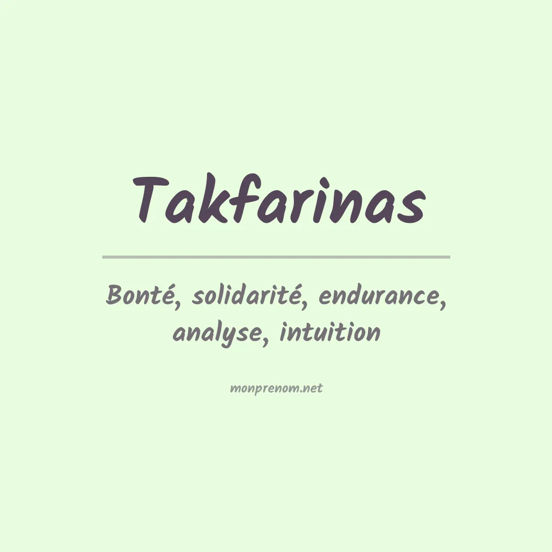 Signification du prénom Takfarinas