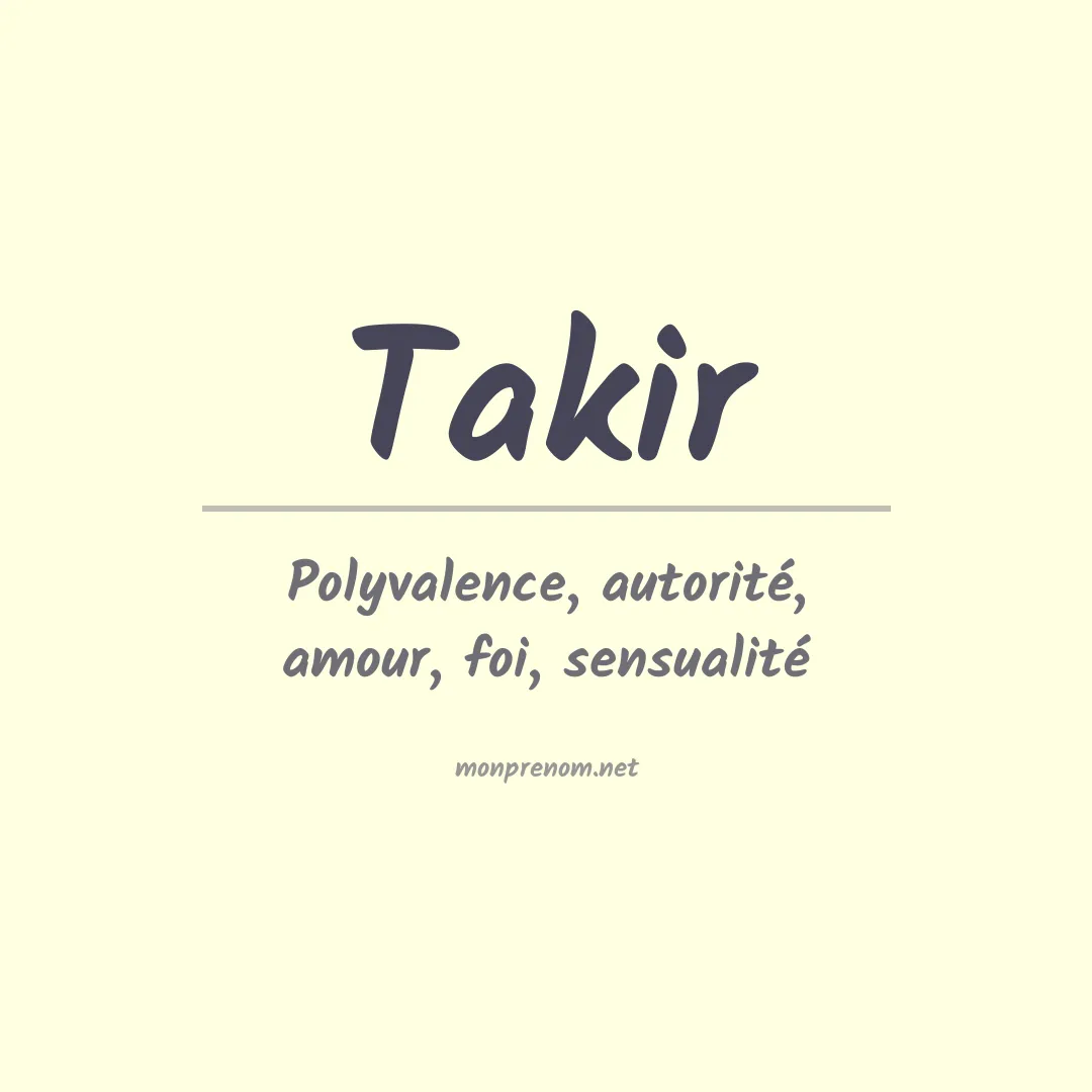 Prénom Takir
