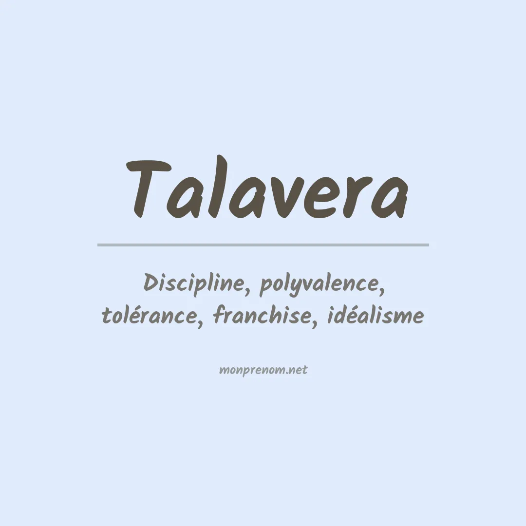 Prénom Talavera