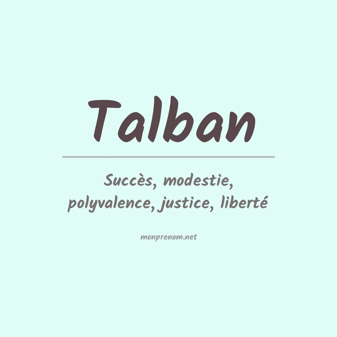 Signification du prénom Talban