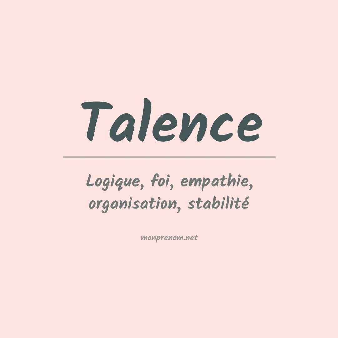 Signification du prénom Talence