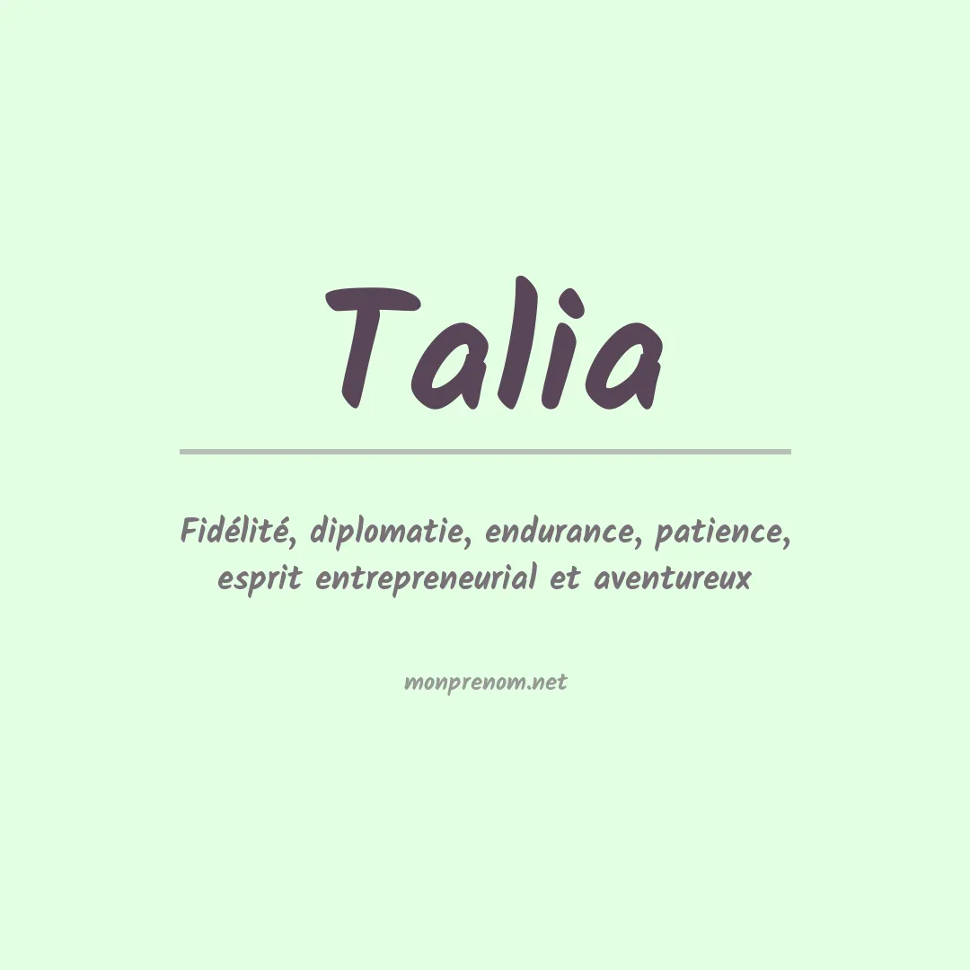 Prénom Talia
