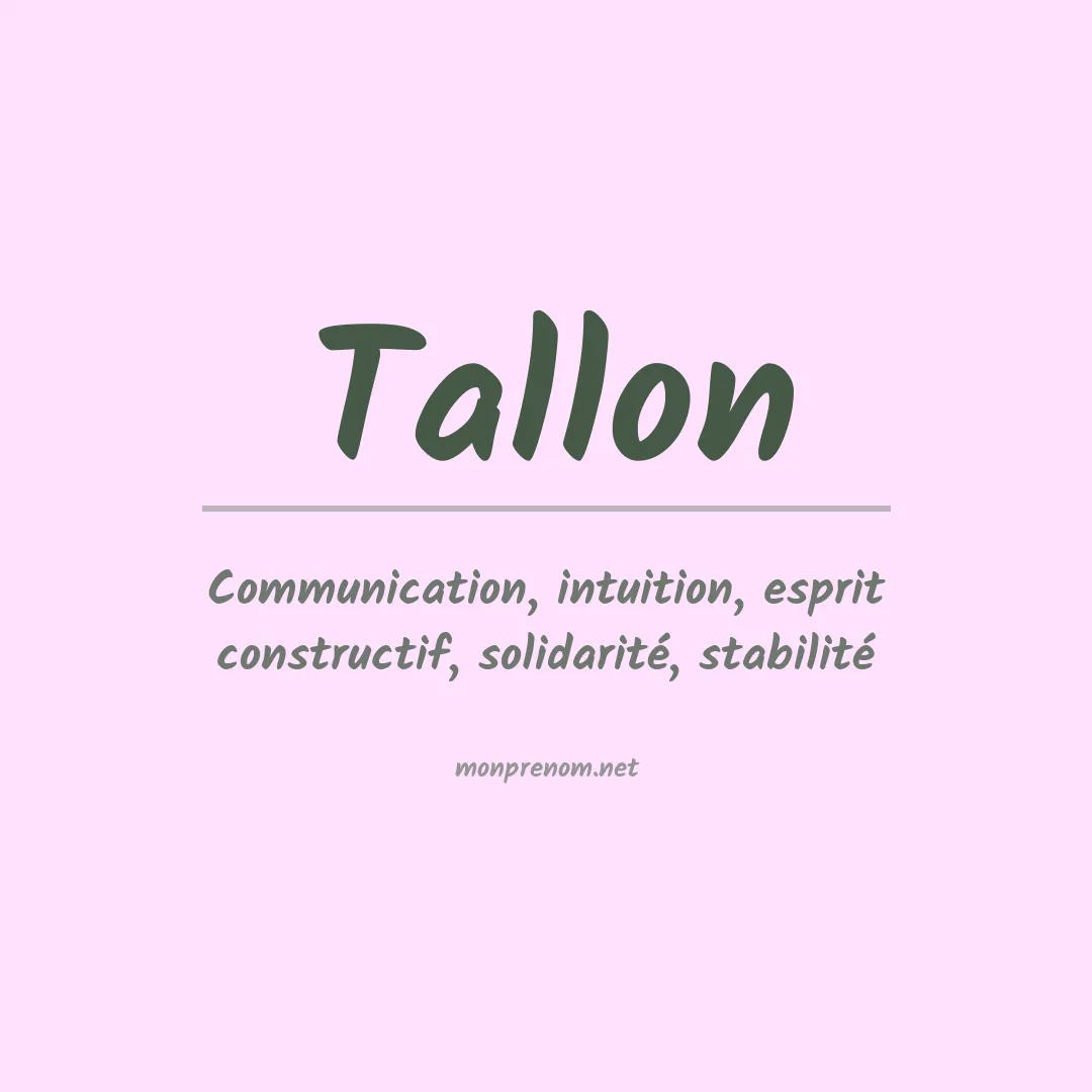 Prénom Tallon