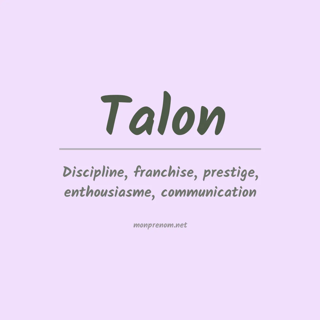 Signification du prénom Talon