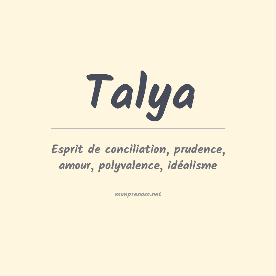 Prénom Talya