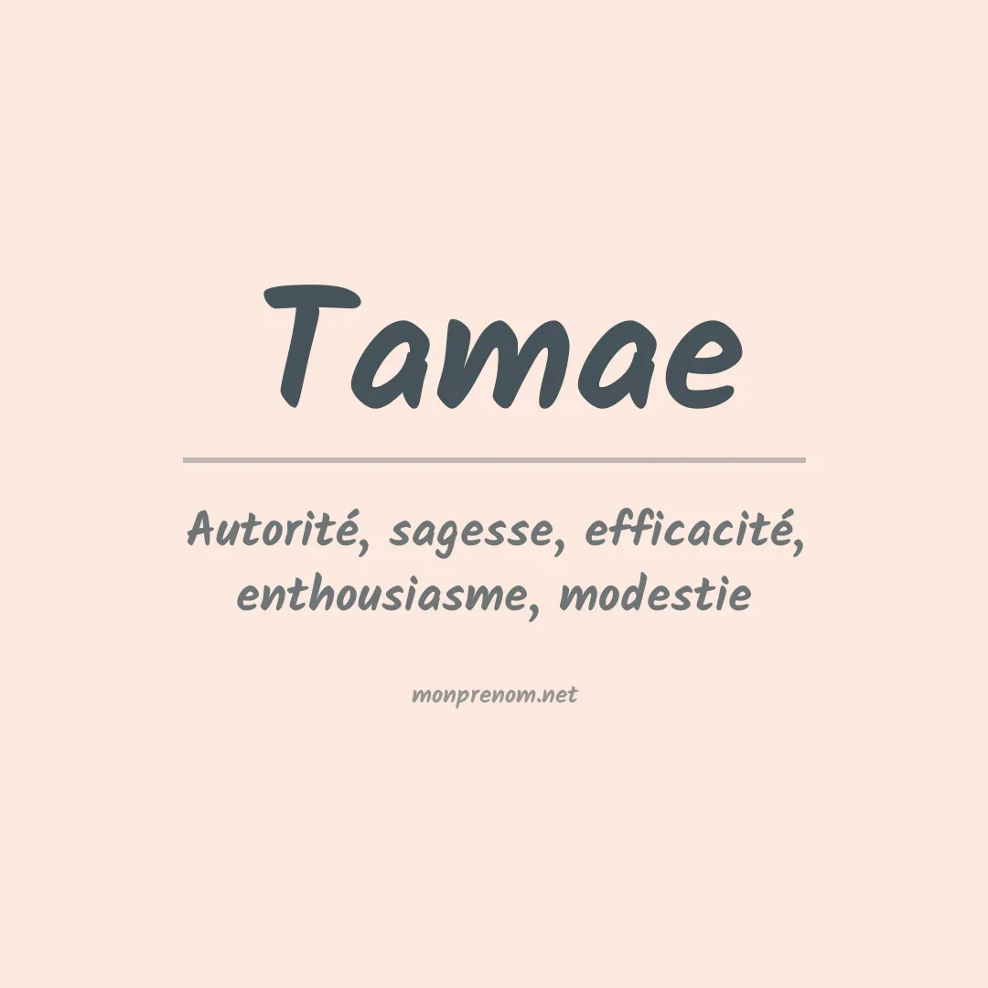 Prénom Tamae