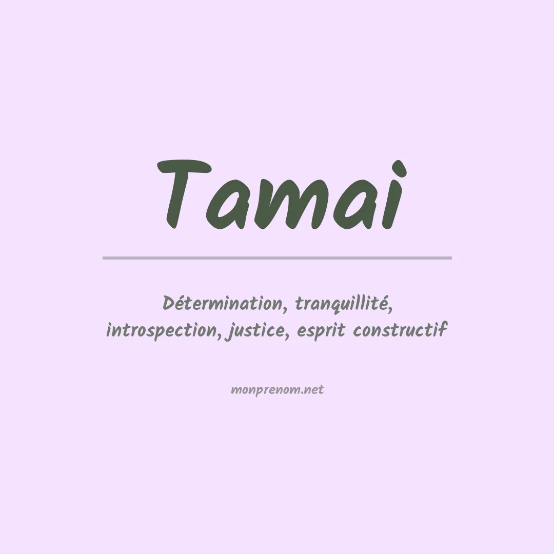 Prénom Tamai