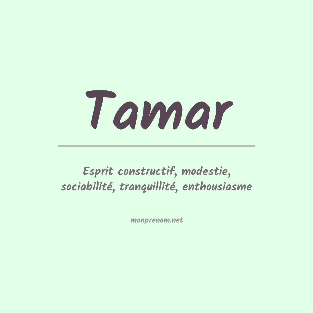 Prénom Tamar